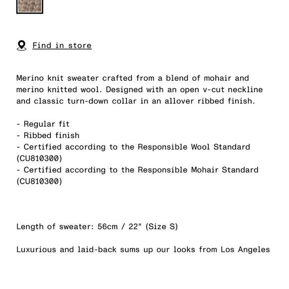 Mohair V-Neck Sweater - Picture 2 of 2